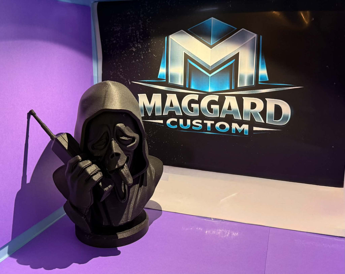 3D Printed Ghost Face Bust Statue
