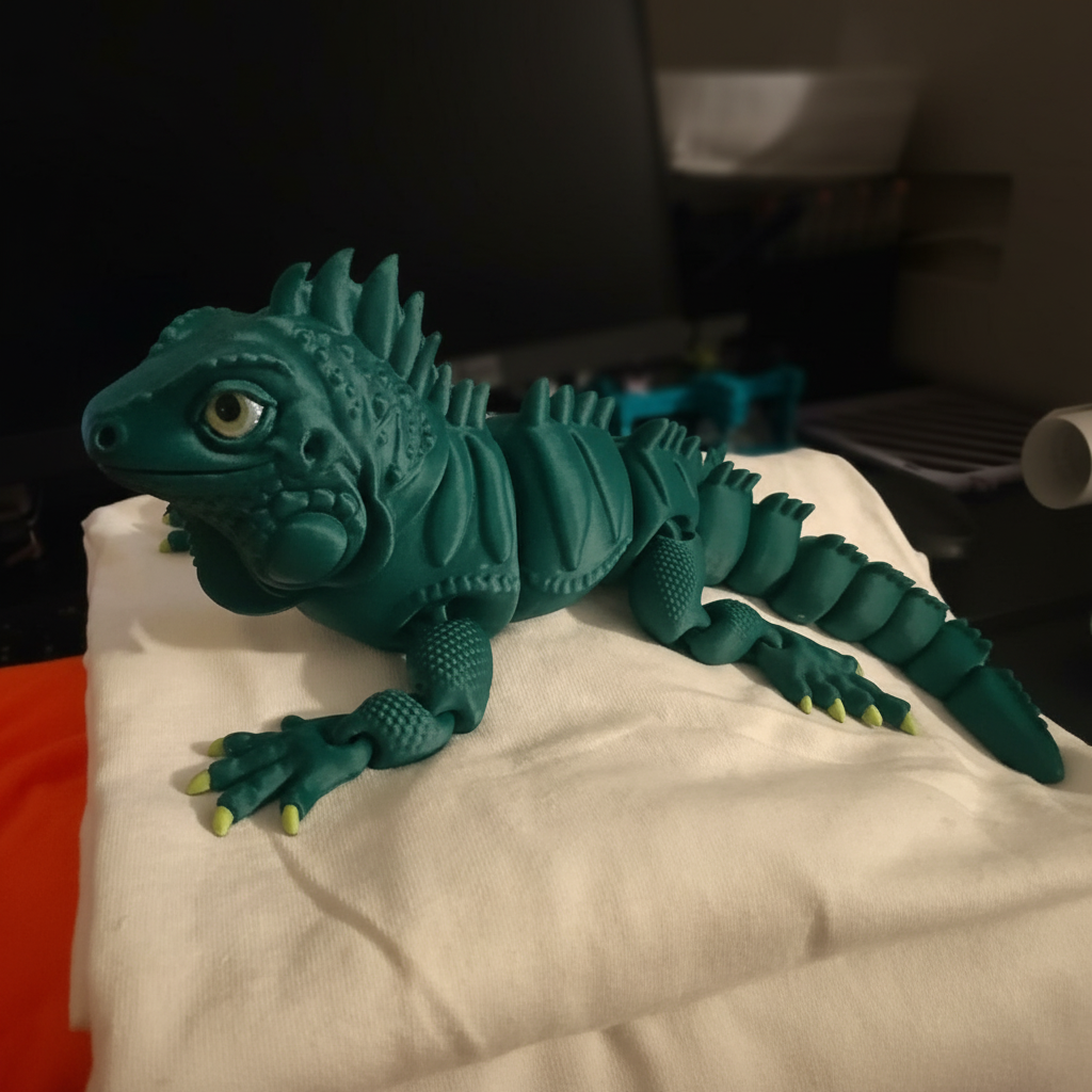 Custom 3D Printed Articulated Iguana Figurine